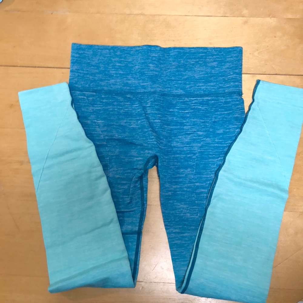High Waist aqua ombré leggings